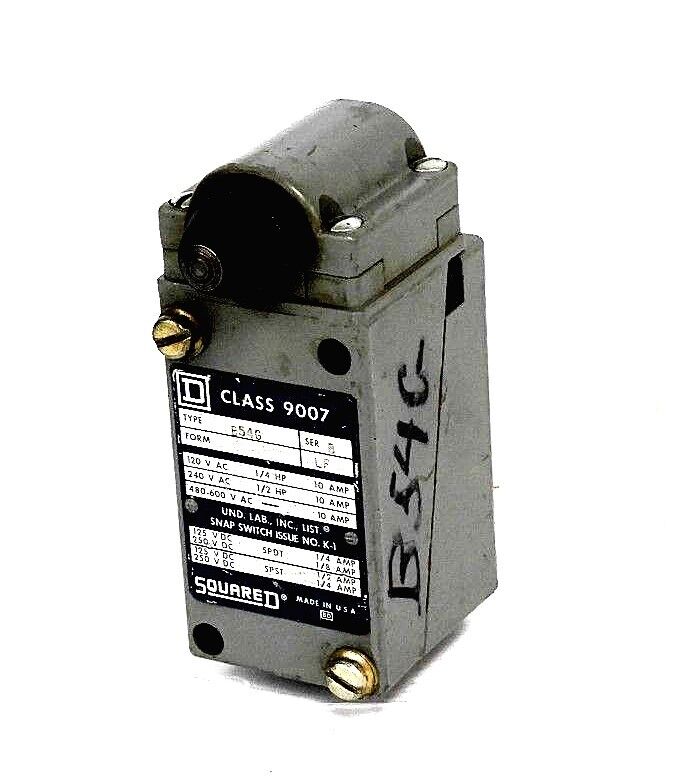 SQUARE D 9007-B54G SER. B LIMIT SWITCH 9007B54G