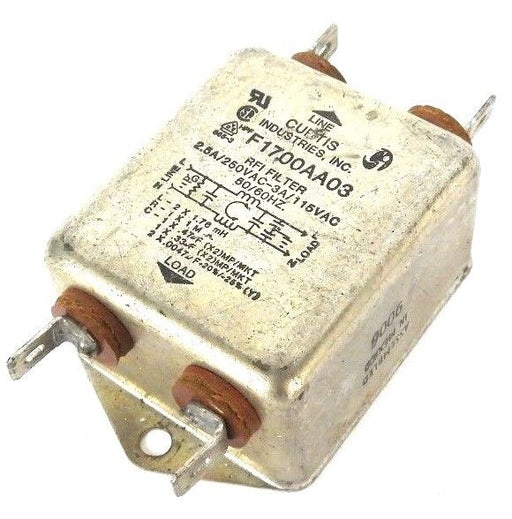 CURTIS INDUSTRIES F1700AA03 FILTER RFI 2.5AMP/250VAC 3AMP/115VAC 50/60HZ