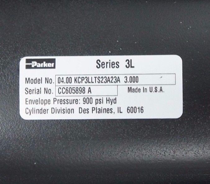 NEW PARKER 04.00 KCP3LLTS23A23A 3.000 SERIES 3L CYLINDER 900 PSI HYD