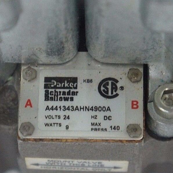 NEW PARKER SCHRADER BELLOWS A441343AHN4900A VALVE W/ K175903549 SOLENOID VALVES