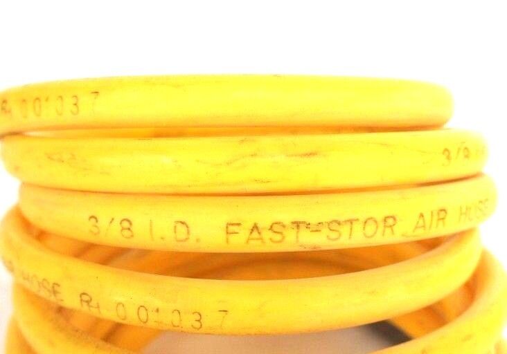 NEW FAST-STOR 3/8" ID AIR HOSE 001037 W/ QUICK CONNECT FITTINGS