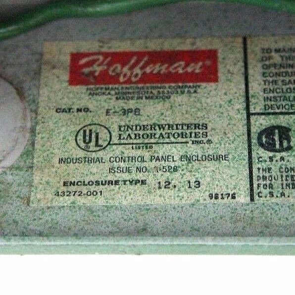 HOFFMAN E-3PB ENCLOSURE PENDANT STATION W/ ALLEN BRADLEY 800T-A SER. T & CABLE