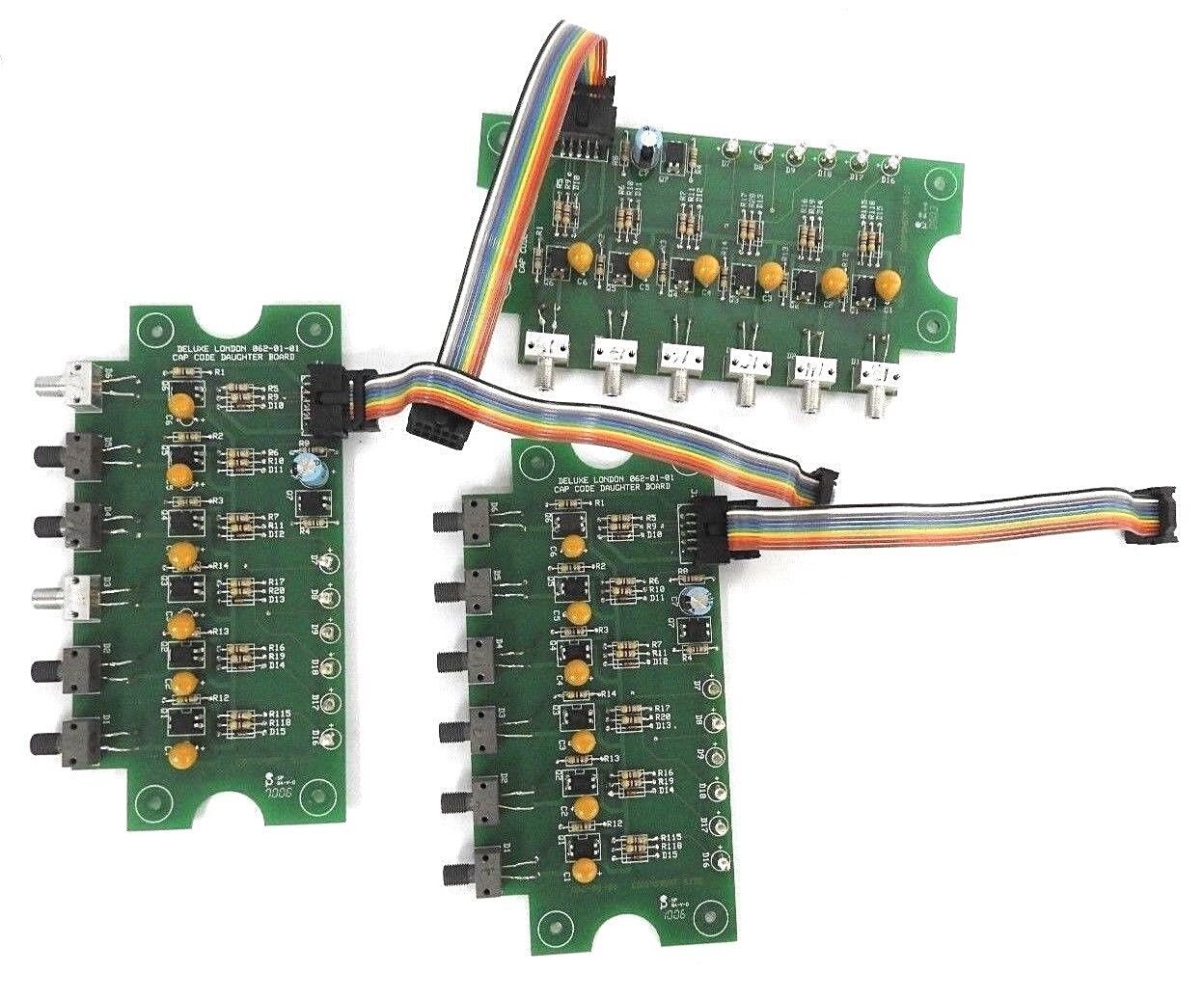 LOT OF 3 DELUXE LONDON 062-01-01 CAP CODE DAUGHTER BOARDS W/ RIBBON CABLE