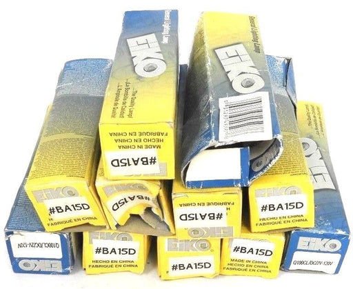 LOT OF 11 NEW EIKO Q100CL/DC/2V-120V LAMPS BULBS BA15D 120V 100W