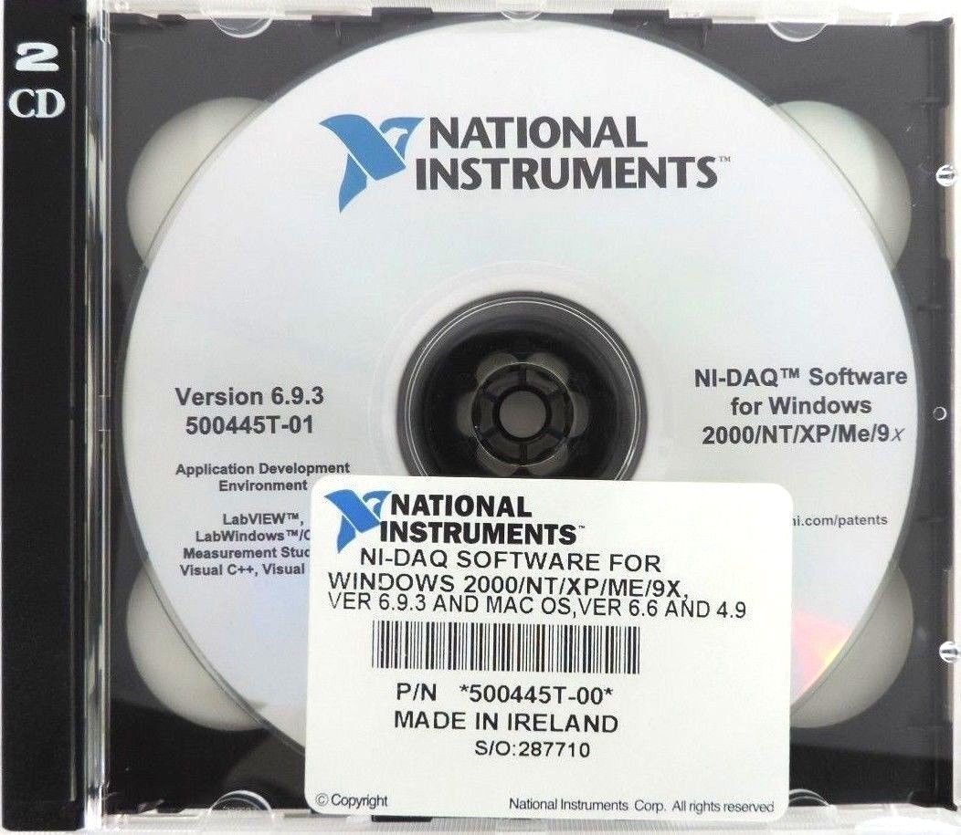 NEW NATIONAL INSTRUMENTS 500445T-00 NI-DAQ SOFTWARE FOR WINDOWS 2000/NT/XP/Me/9X