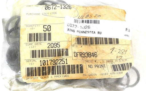 LOT OF 91 NEW ZATKOFF 0672-1326 O-RINGS 06721326