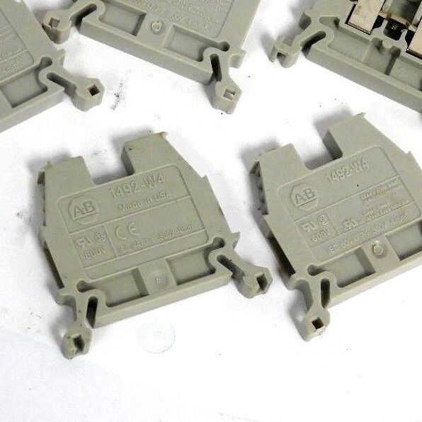 LOT OF 13 NEW ALLEN BRADLEY 1492-W4 TERMINAL BLOCK 4MM 22-12AWG 800V GRAY