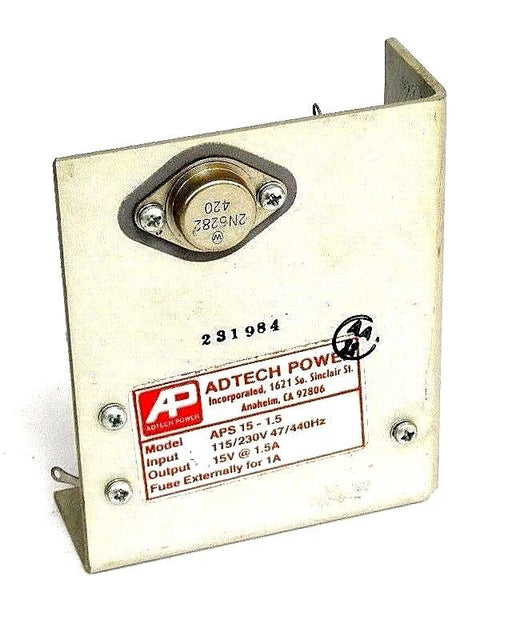 ADTECH POWER INC. APS 15-1.5 POWER SUPPLY APS151.5