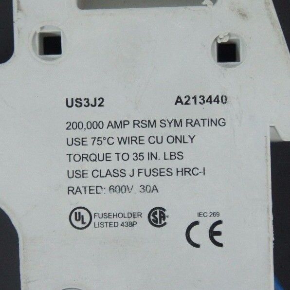 FERRAZ SHAWMUT US3J2 ULTRASAFE FUSE BLOCK 30AMP 2POLE 600V