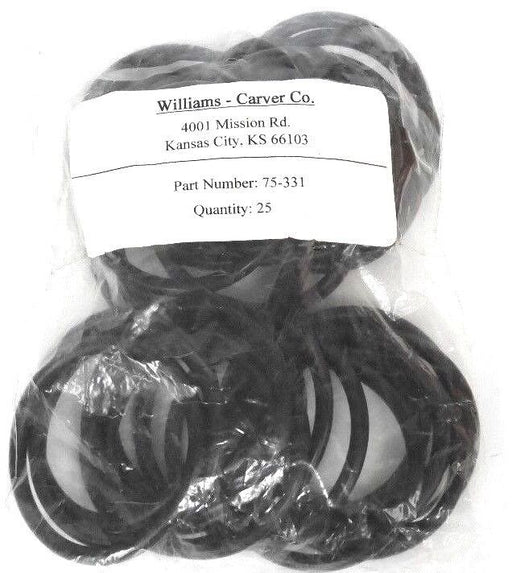 LOT OF 25 NEW WILLIAMS-CARVER 75-331 SEALS 75331