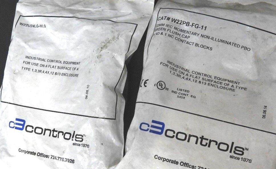 LOT OF NEW CB CONTROLS GPRA-SB14U2 TERMINAL SOCKETS W/ GREEN PUSHBUTTONS