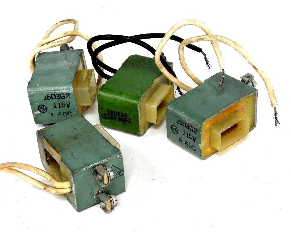 LOT OF 4 GENERAL ELECTRIC 15D3G2 COILS 115V, 60HZ