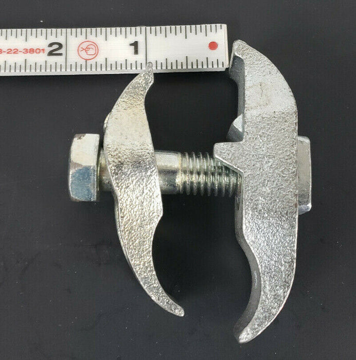 LOT OF 2 NEW OZ GEDNEY 1 SC STAINLESS PC BEAM CLAMPS, 1" OPENING, 1/2" BOLT, 1SC