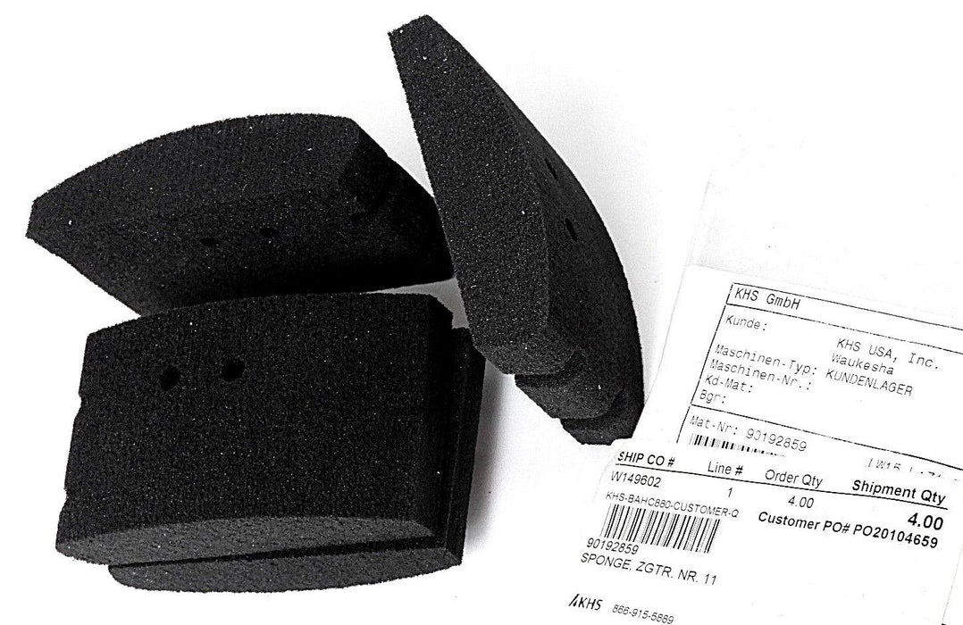 LOT OF 4 NEW KHS SPONGES, ZGTR. NR. 11 KHS-BAHC880, MAT-NR: 90192859