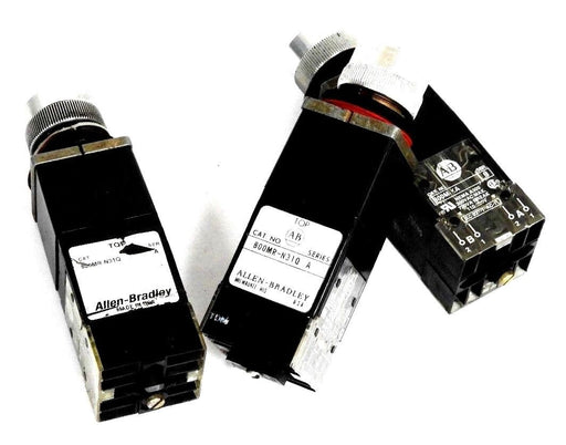 LOT OF 3 ALLEN BRADLEY 800MR-N31Q OPERATORS SER. A W/ 800M-XA SER. B CONTACTS