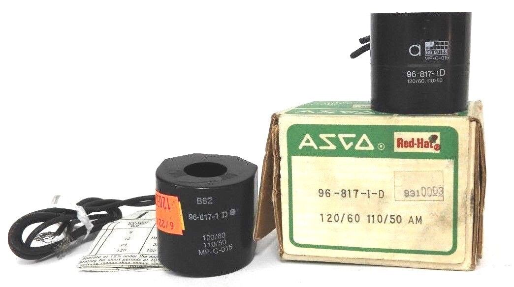 LOT OF 2 ASCO 96-817-1-D SOLENOID COILS 110/120VAC 50/60HZ, 968171D