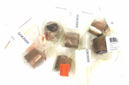 LOT OF 6 NEW GENERIC SS2836-16 BRONZE SLEEVE BEARINGS 0.875 ID, 1" L, SS283616