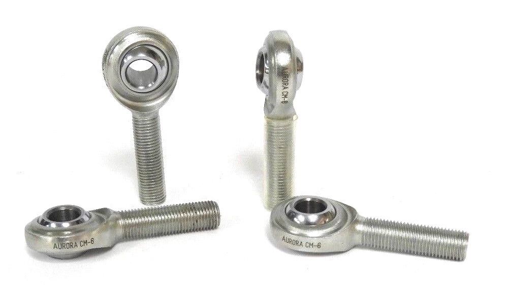 LOT OF 4 NEW AURORA CM-6 ROD ENDS MALE 1/4IN BORE