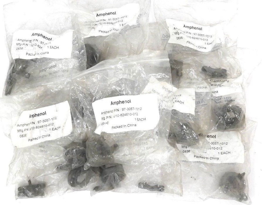 LOT OF 12 NEW AMPHENOL 97-3057-1012 CABLE CLAMPS U10-824810-012