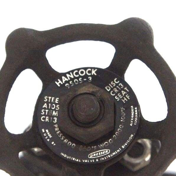 NEW DRESSER HANCOCK 950S-3 VALVE 1/2" NPT, 950S-3