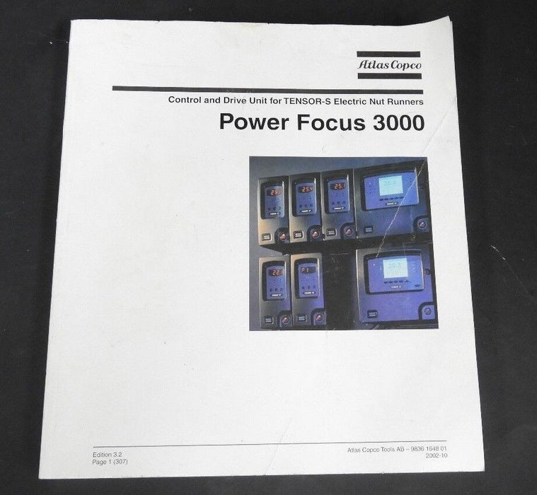 ATLAS COPCO POWER FOCUS 3000 OPERATING MANUAL