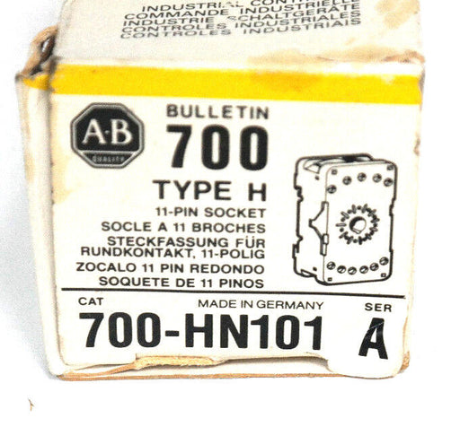 NIB ALLEN BRADLEY 700-HN101 SER. A RELAY SOCKET 11-PIN 700HN101