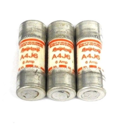 LOT OF 3 FERRAZ SHAWMUT A4J6 AMP-TRAP FUSES 6 AMP