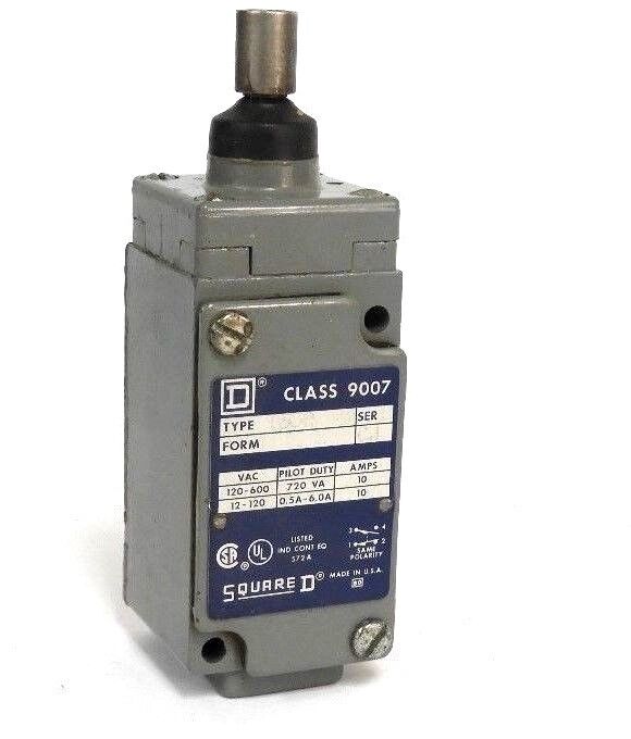 SQUARE D 9007-B53R-CJ LIMIT SWITCH SER. B FORM CJ 9007-B53R 9007B53R