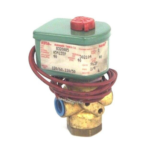 NIB ASCO 8320A85 SOLENOID VALVE 1/4'' PIPE, 110-120V, 50/60HZ, 40 PSI
