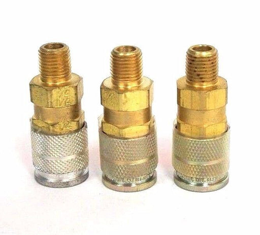 LOT OF 3 NEW HANSEN 21AS-25M QUICK CONNECT FITTINGS 1/4" MALE, 21AS25M