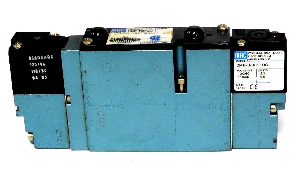 MAC 92B-FAB-CAA-DM-DJAP-1DG SOLENOID VALVE W/ TWO DMB-DJAP-1DG VALVES