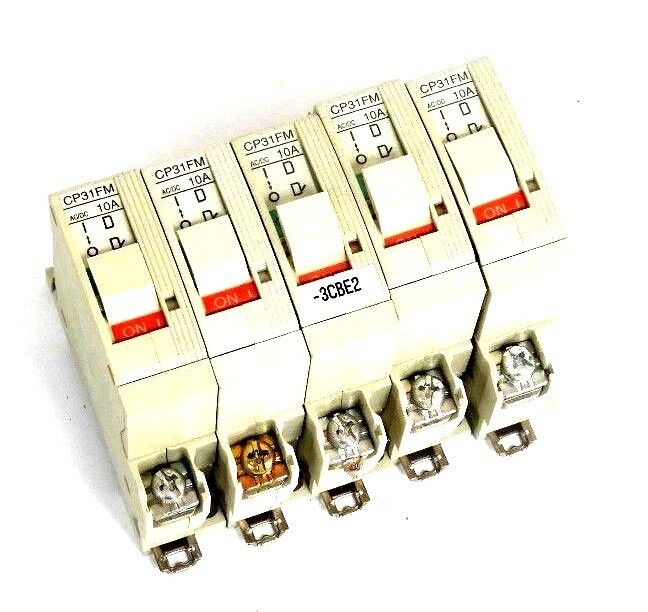 LOT OF 5 FUJI ELECTRIC CP31FM/10 CIRCUIT PROTECTORS