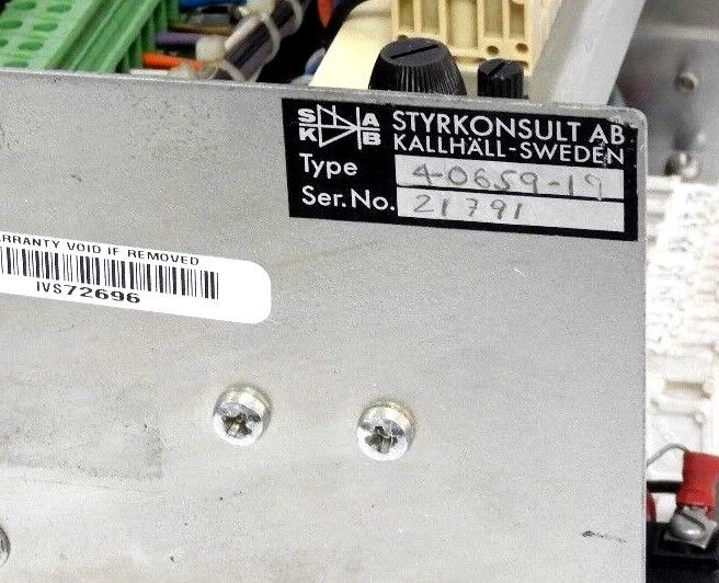 REPAIRED STRYKONSULT AB 4-0659-19 DC MOTOR CONTROLLER 4065919