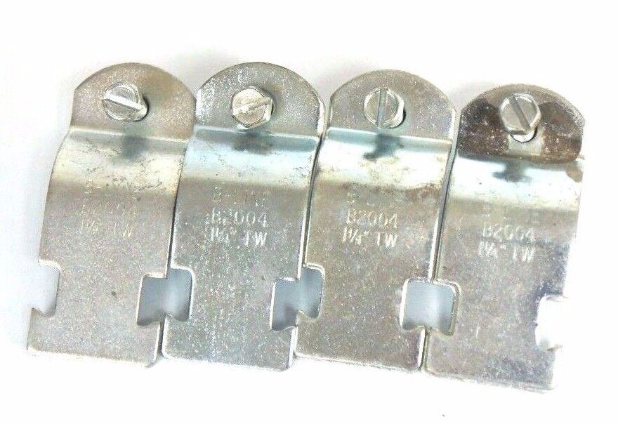 LOT OF 4 NEW B-LINE B2004 PIPE STRUT CLAMPS 1-1/4"