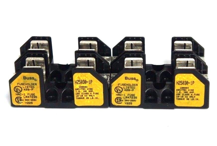 LOT OF 4 BUSSMANN H25030-1P FUSE HOLDERS FOR HRC-1 FUSES