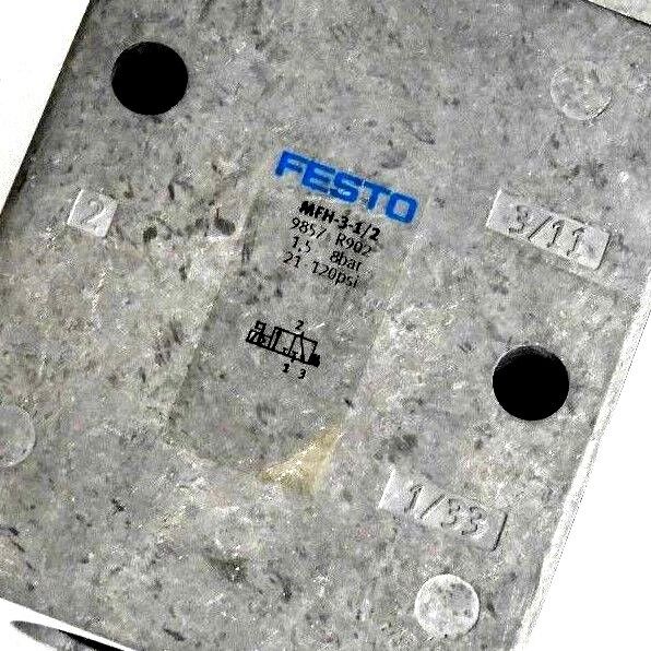 NIB FESTO MFH-3-1/2 SOLENOID VALVE 1,5 8BAR, 21-120PSI, MFH31/2