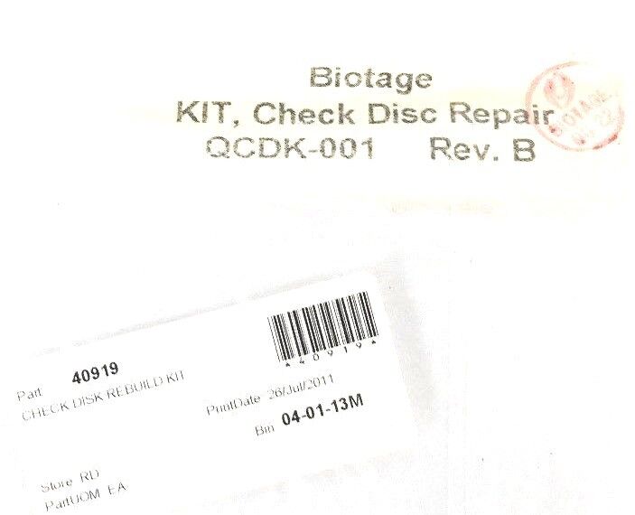 NEW BIOTAGE QCDK-001 KIT, CHECK DISC REPAIR REV. B