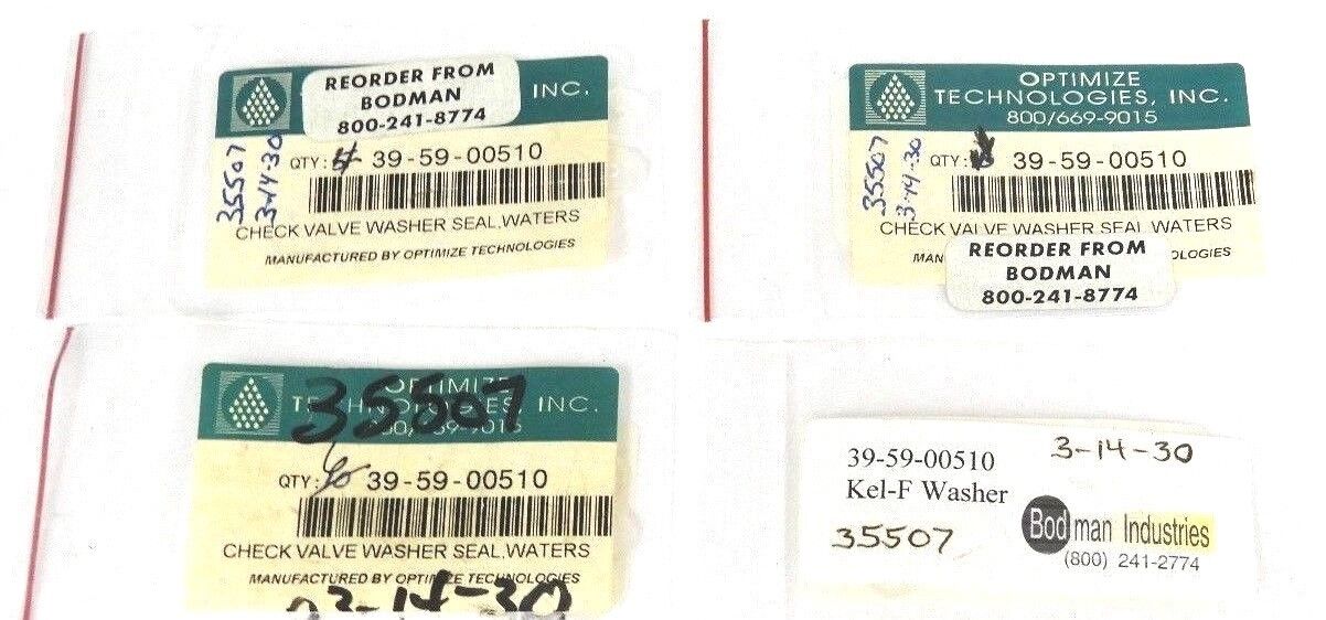 LOT OF 12 NEW OPTIMIZE TECHNOLOGIES 39-59-00510 CHECK VALVE WASHER SEALS WATERS