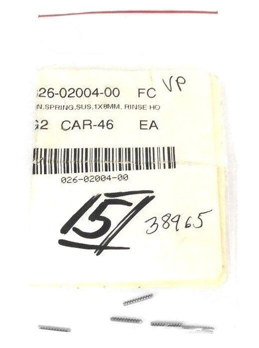 LOT OF 5 NEW SHIMADZU 026-02004-00 PIN, SPRING, SUS, 1X8MM, RINSE HO