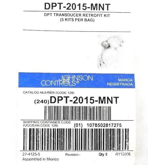 NEW JOHNSON CONTROLS DPT-2015-MNT DPT TRANSDUCER RETROFT KIT (5 KITS PER BAG)