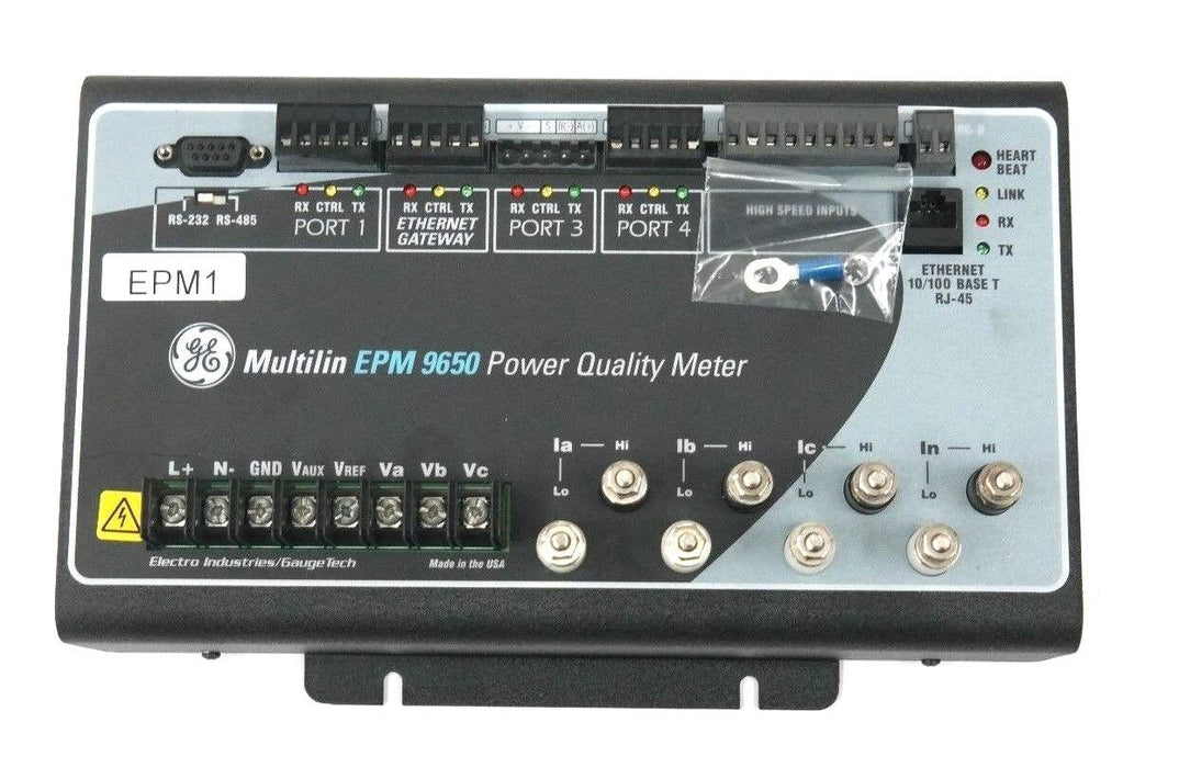 GENERAL ELECTRIC MULTILIN EPM 9650 POWER QUALITY METER PL96500A0B10000 EPM1