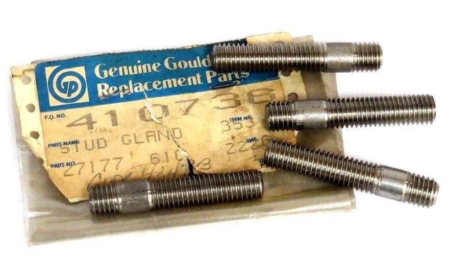 LOT OF 4 NEW GOULDS REPLACEMENT PARTS 27177 STUD GLAND NUT BOLTS