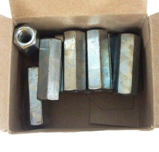 LOT OF 10 NEW GENERIC NCL3ZP COUPLING NUTS 1-3/4" LENGTH 3-8-16 X 5/8 X 1-3/4