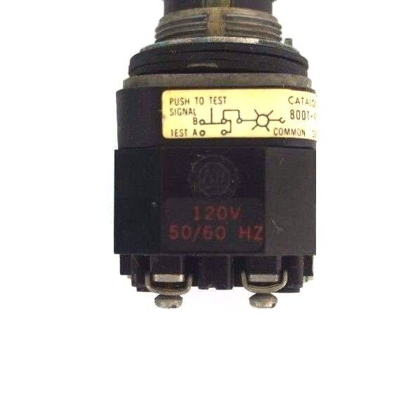ALLEN BRADLEY 800T-PT16 PUSHBUTTON GREEN SER. N, 800TPT16 W/ 120V, 50/60HZ COIL
