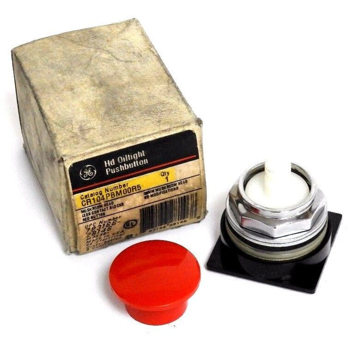 NIB GENERAL ELECTRIC CR104PBM00R5 RED MUSHROOM HEAD SELECTOR