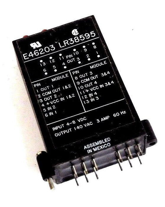 LOT OF 2 OPTO 22 / GORDOS OAC5Q 4 CHANNEL AC OUTPUT MODULES