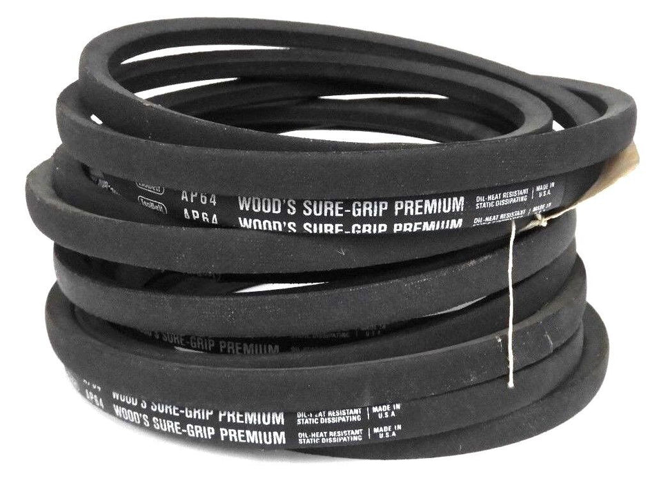 LOT OF 5 NEW WOOD'S AP64 ISO BELTS SURE-GRIP PREMIUM