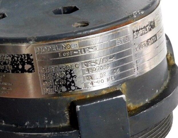 FOXBORO E69F-T12-S CONVERTER E69FT12S, REF NO. 4607089, INPUT: 4-20 mA
