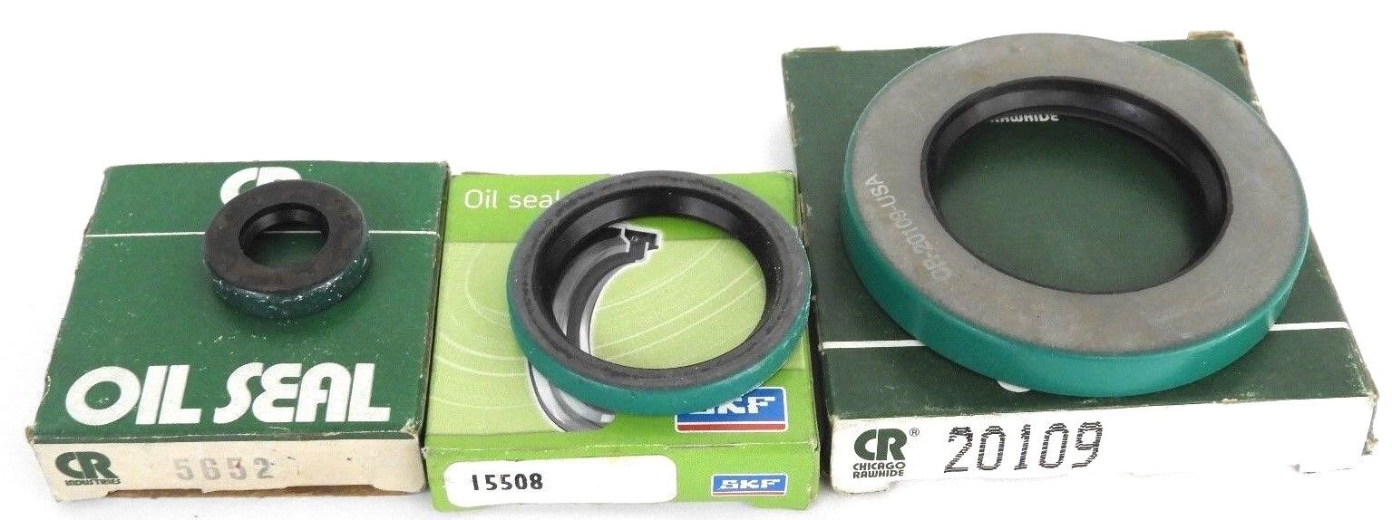 LOT OF 3 NIB CHICAGO RAWHIDE & SKF OIL SEALS (1) 20109 (1) 15508 (1) 5652