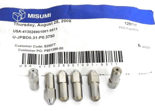 LOT OF 6 NEW MISUMI U-JPBD0.31-P0.3750 ADJUSTMENT PINS USA-413028901001-9511